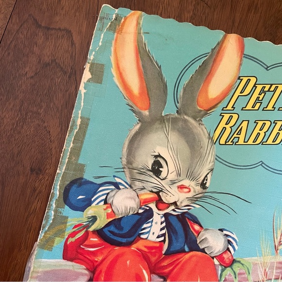 Vintage 1940s-50s Children's Picture Books - Oversized Cloth Linen - Merrill Co. - Picture 9 of 16